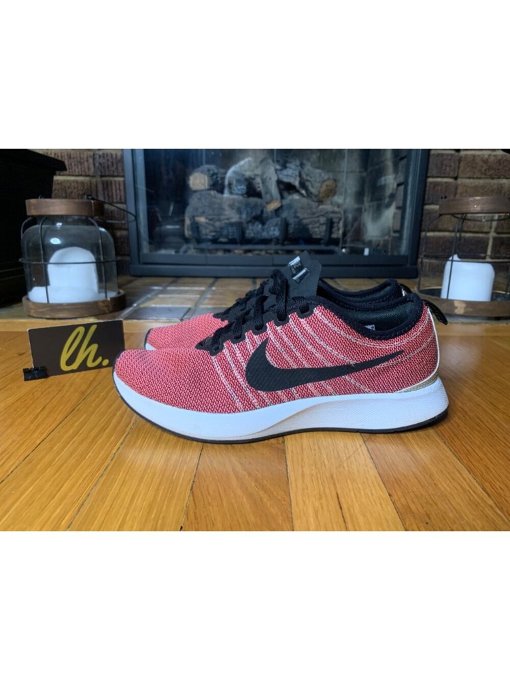 Size 8 W Nike Dualtone Racer “Pink Black” Athletic Running Shoes 917682-600